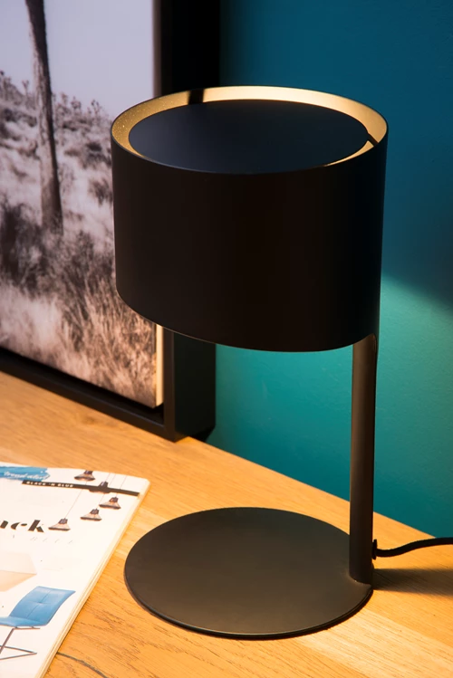 Lucide KNULLE - Table lamp - Ø 15 cm - 1xE14 - Black - atmosphere 1